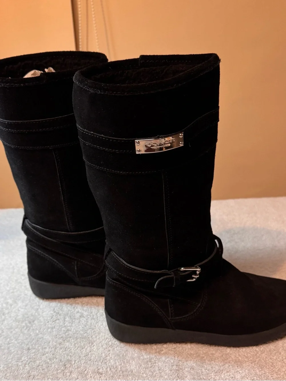 Coach sleek black